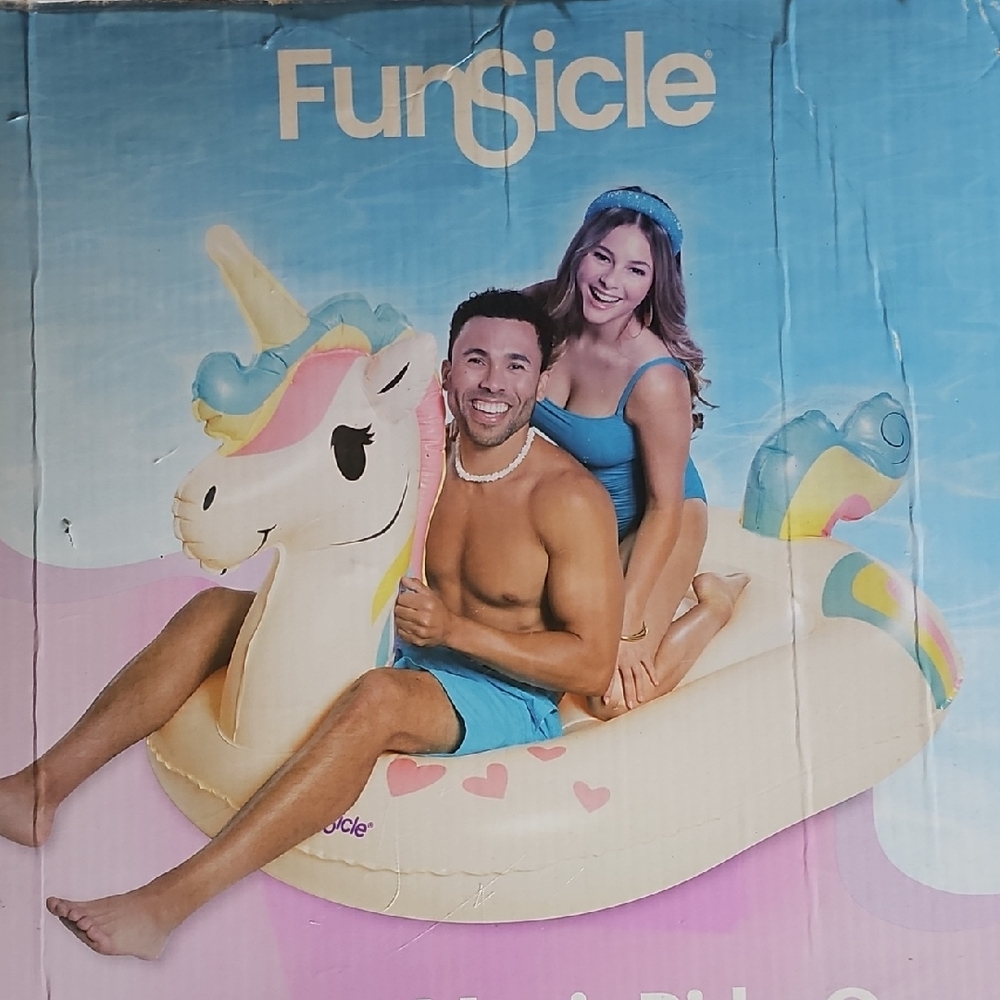 Unicorn Magic RideOn Inflatable Pool Party Float Swimming Lounge Raft New in Box